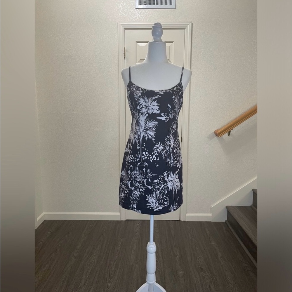 Kookai Blue and White Safari Print Linen Dress